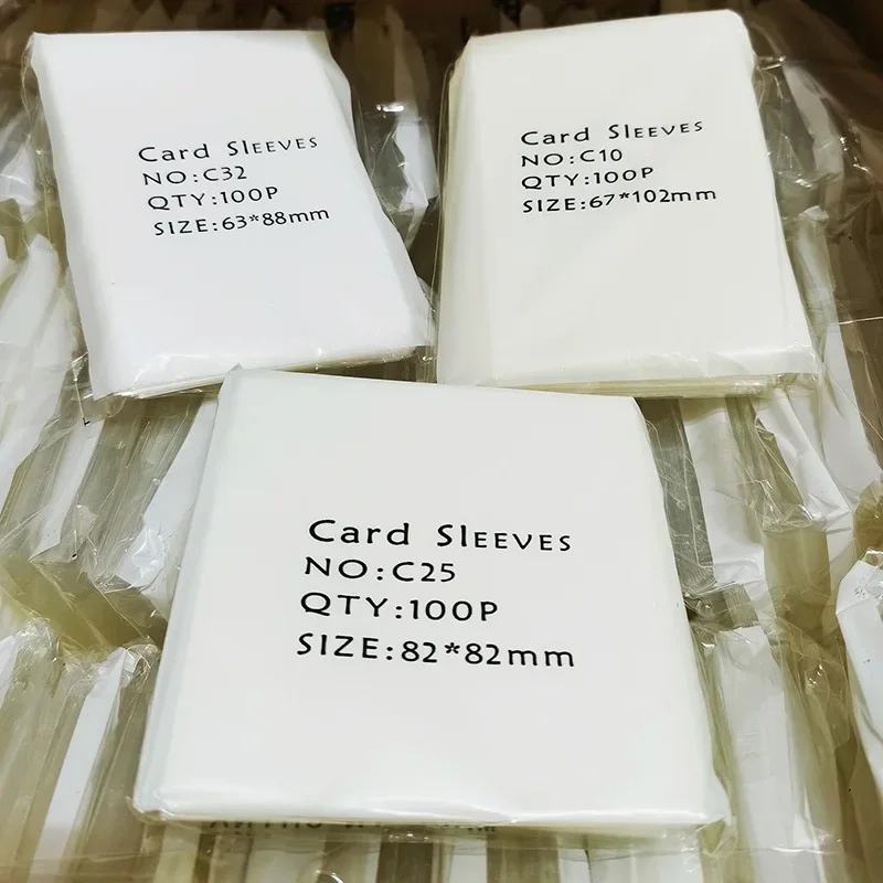 100 pz/set maniche di carte trasparenti di varie dimensioni gioco di carte magiche carte da Poker dei tarocchi Protector maniche per carte da gioco da tavolo