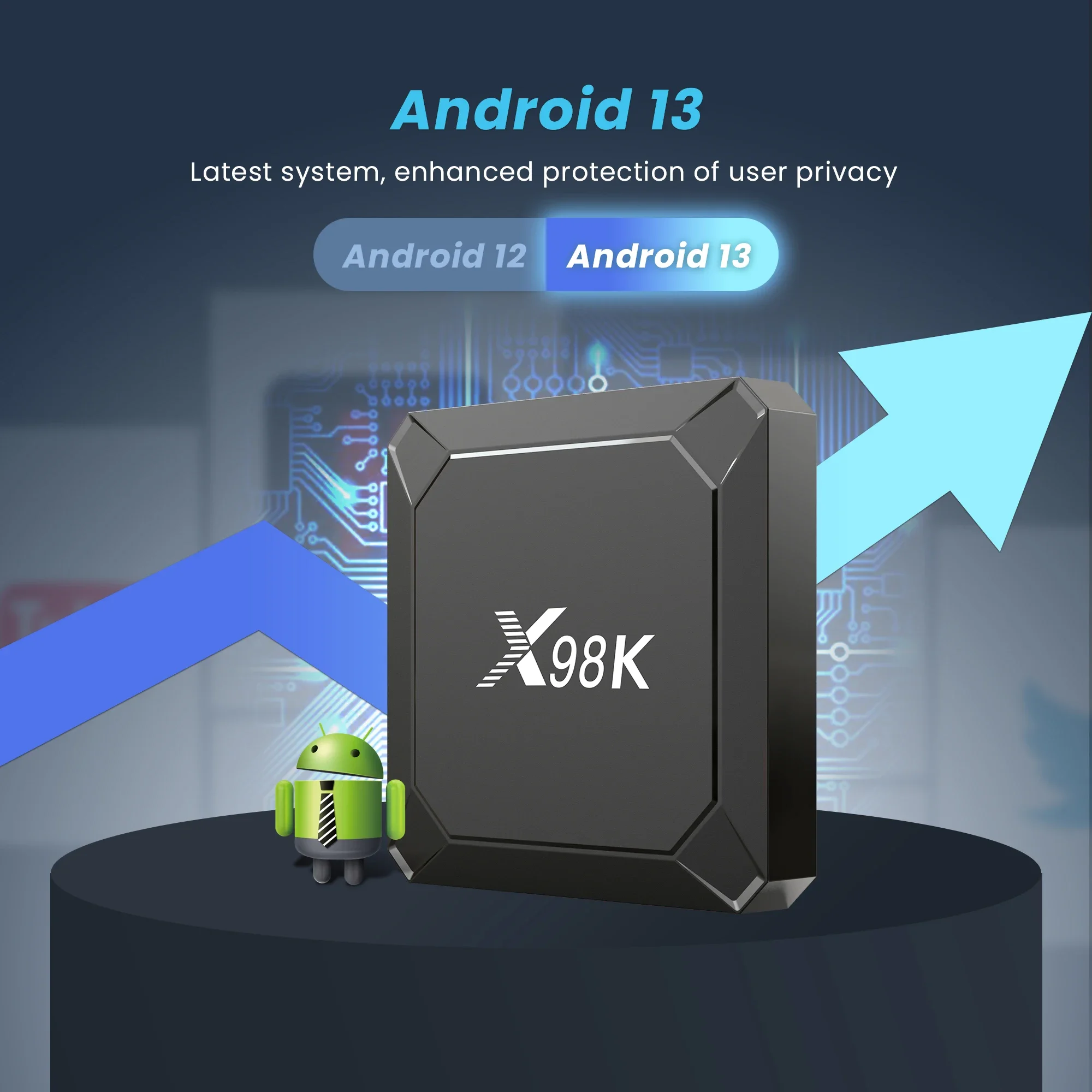 Smart TV Box TV Box Streaming Media Player X98K Android 13 Smart TV Box Wifi 6 Rockchip RK3528 2G 16G 2.4G 5G Dua WIFI BT 5.0 4GB 32GB Set Top TV Box Media Player PK X98Q