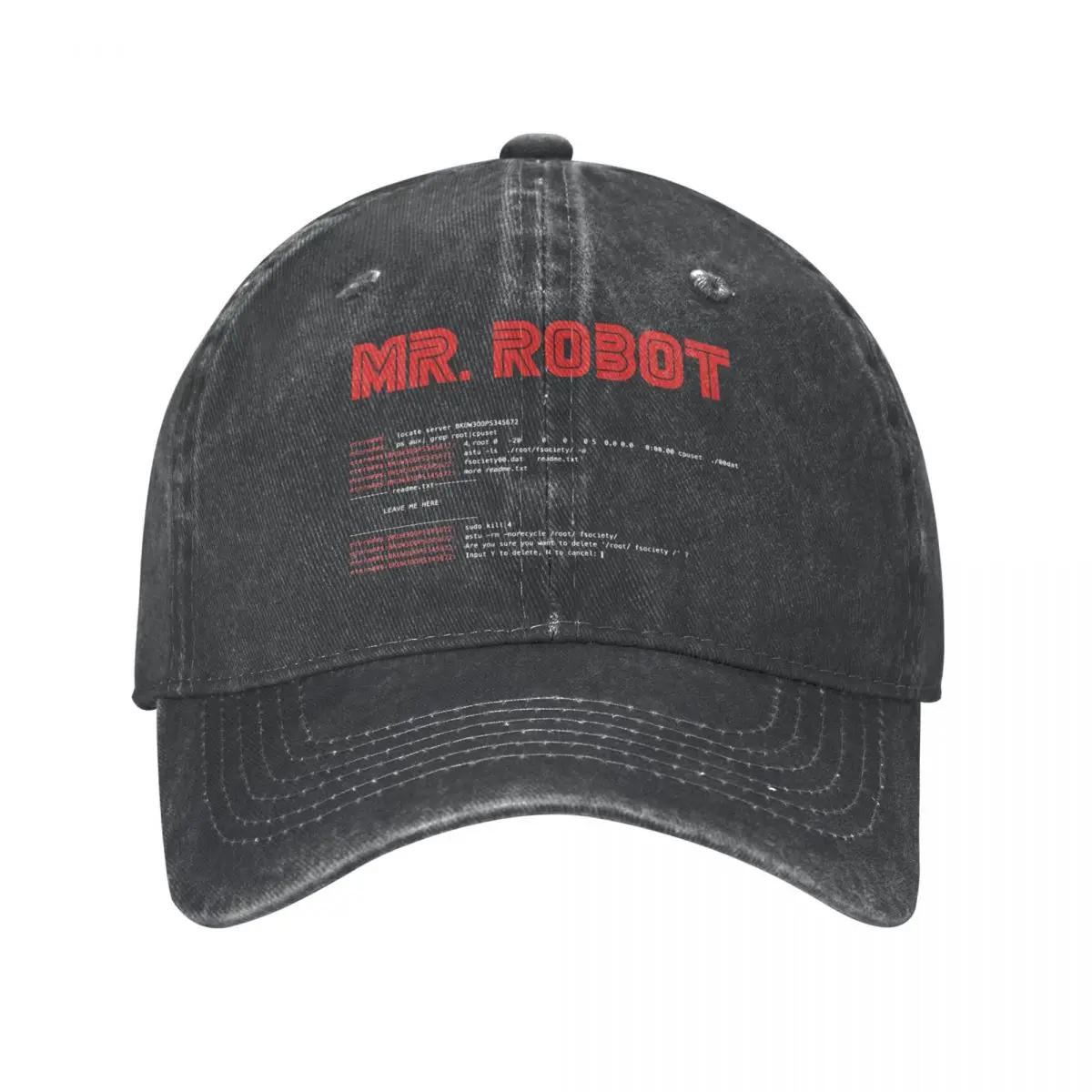 

Vintage Water Washing Mr. Robot Programmer Code Ponytail Baseball Cap Men Women Spring Autumn Adjustable Sun Hats Casquette