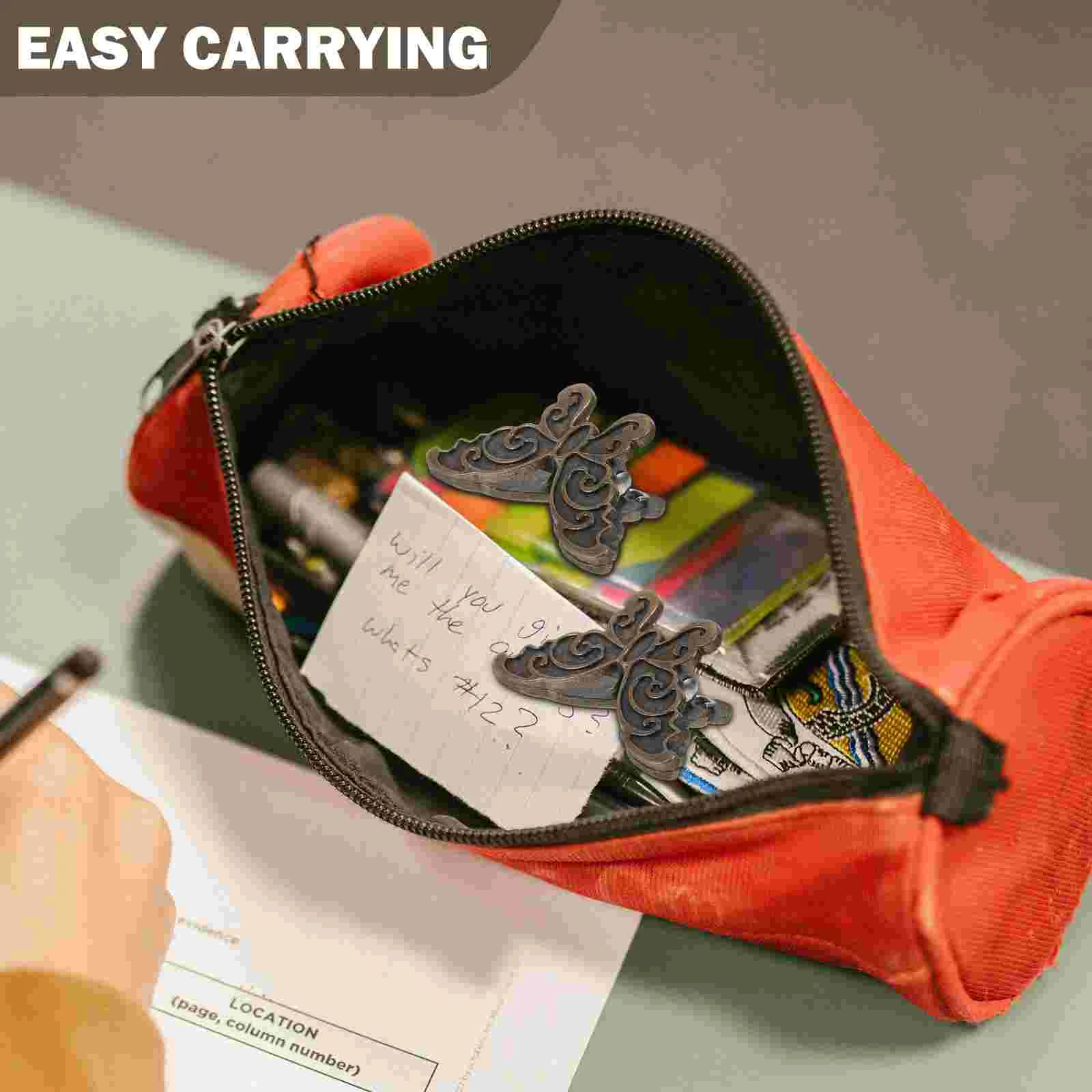4Pcs Butterfly Clips for Document Binder Office Supplies Metal Student Use Paperclips MultiUse Clamps Creative Ticket paper clips,binder clips