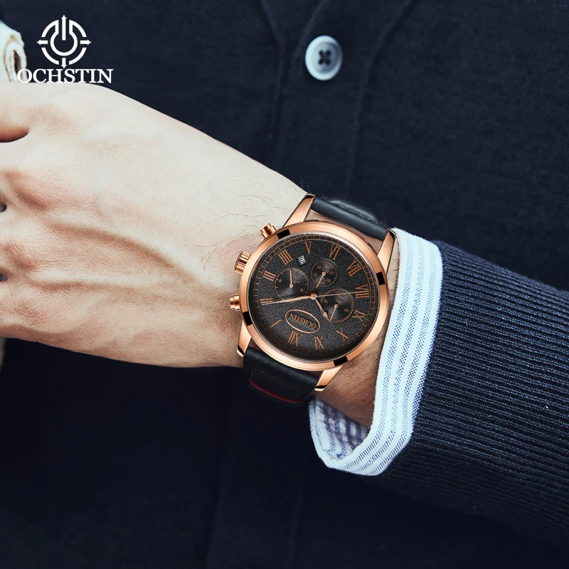 Ochstin new 2023 Navigator series business high-end luxury multi-functional quartz movement luminous men's quartz watch