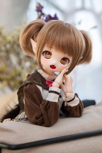 New 40cm sd boneca BJD 1/4 Leite Gato Vampiro Anime Menina Elf