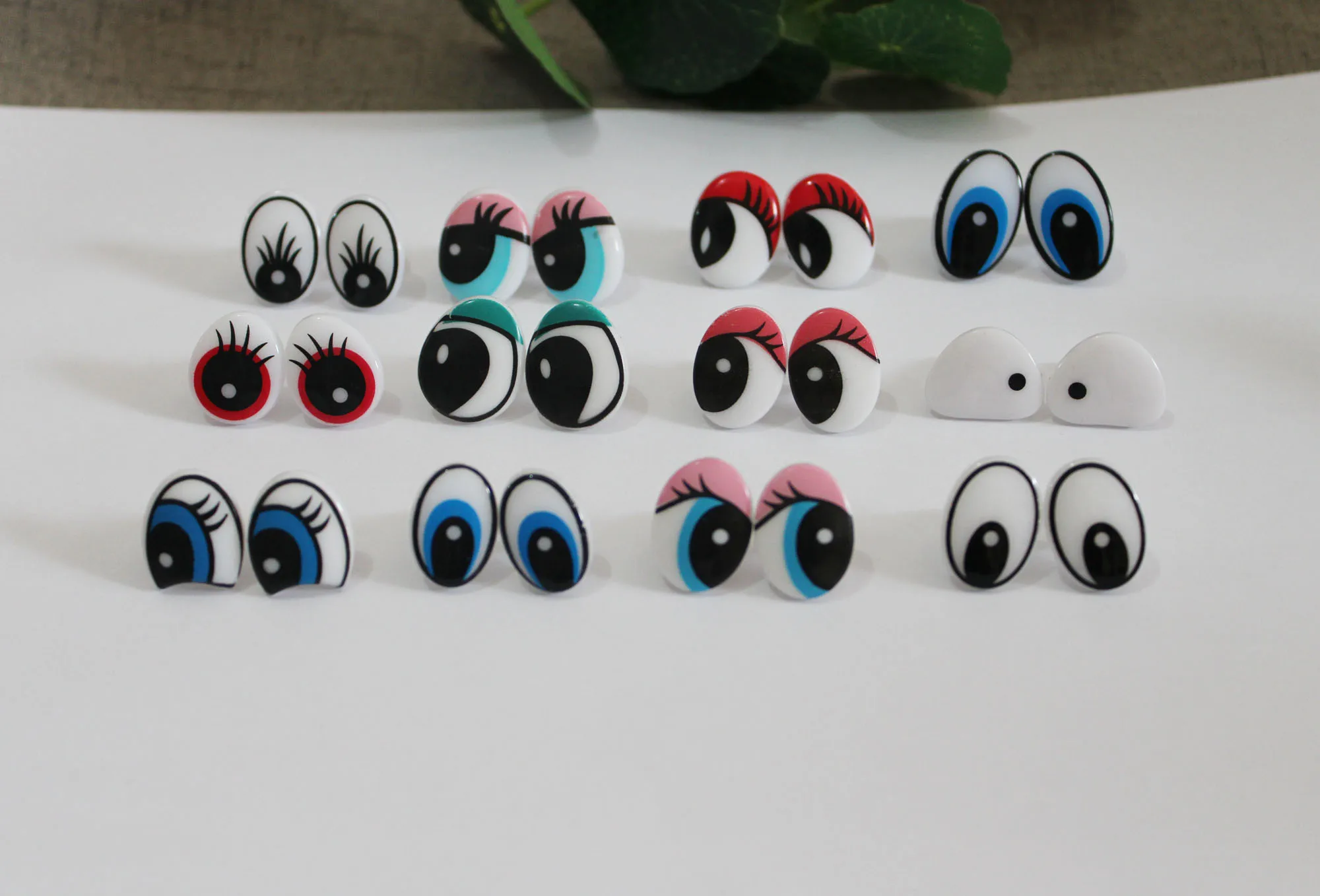 Mix styles cartoon plastic safety toy eyes & washer for diy plush doll 12 styles option 24pcs/lot