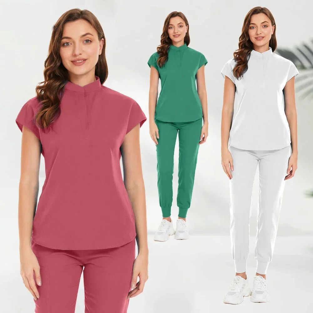 

High Quality Medical Uniforms Women Scrubs Sets Nursing Accessories Hospital Beauty Salon Spa Work Clothes Suit Surgical Gowns