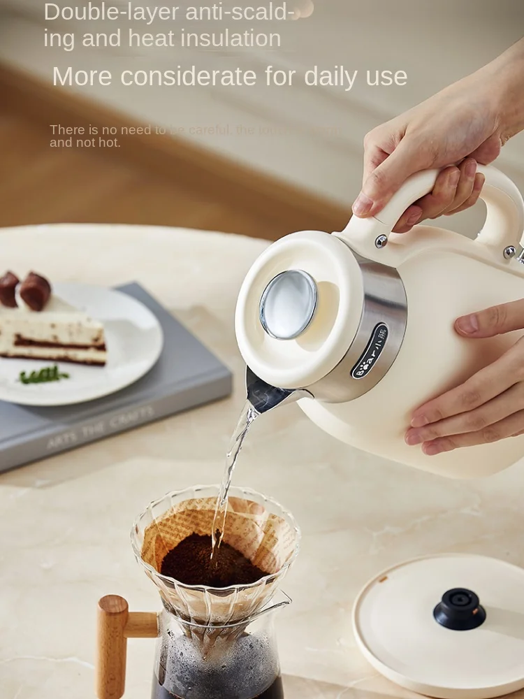 Bear Electric Kettle Constant Temperature Electric Kettle 316 Stainless Steel Automatic Insulation Integrated Retro Kettle 4