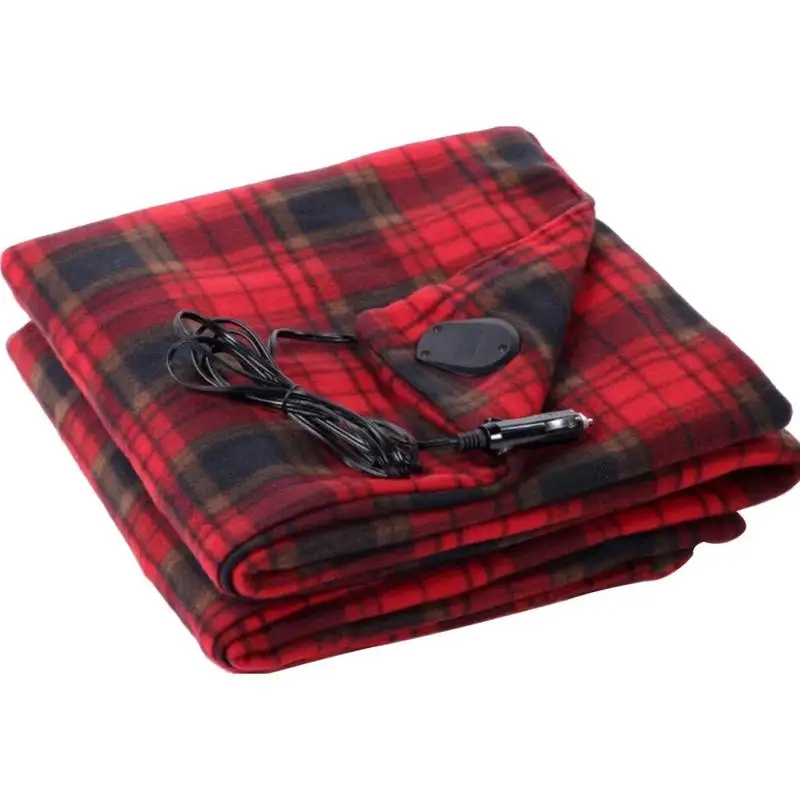 Car Electric Heating Blanket 12V Auto Lattice Energy Saving Warm Electric Blanket For Cold Winters RV Emergency 150 x115cm Throw
