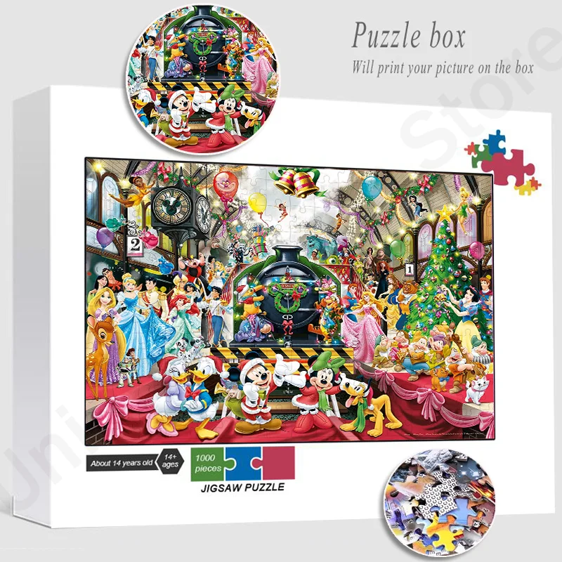 Disney Characters Collection Jigsaw Puzzle 35/300/500/1000 Pcs Puzzle Educational Toy for Kids Children 's Games Christmas Gift