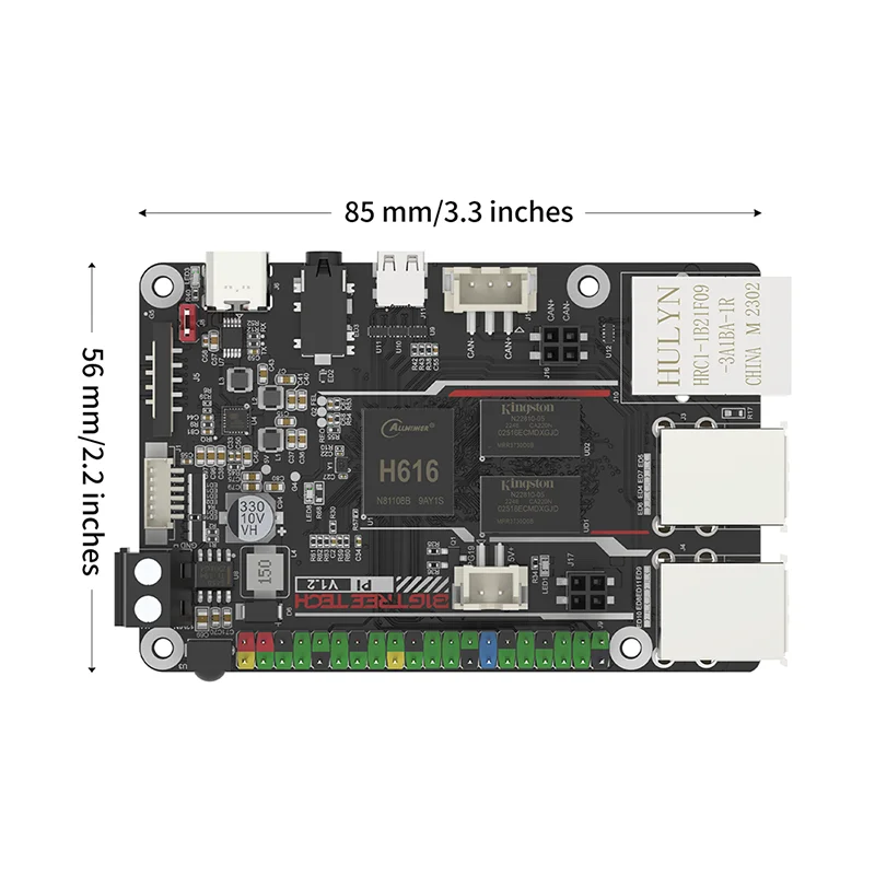 Bigtreetech-pi V1.2 Placa para Impressora 3d Klipper Btc Quad Core Cortex-a53 2.4g Wifi 40pin Gpio vs Raspberry pi 3b Orange pi Diy - Imagem 6