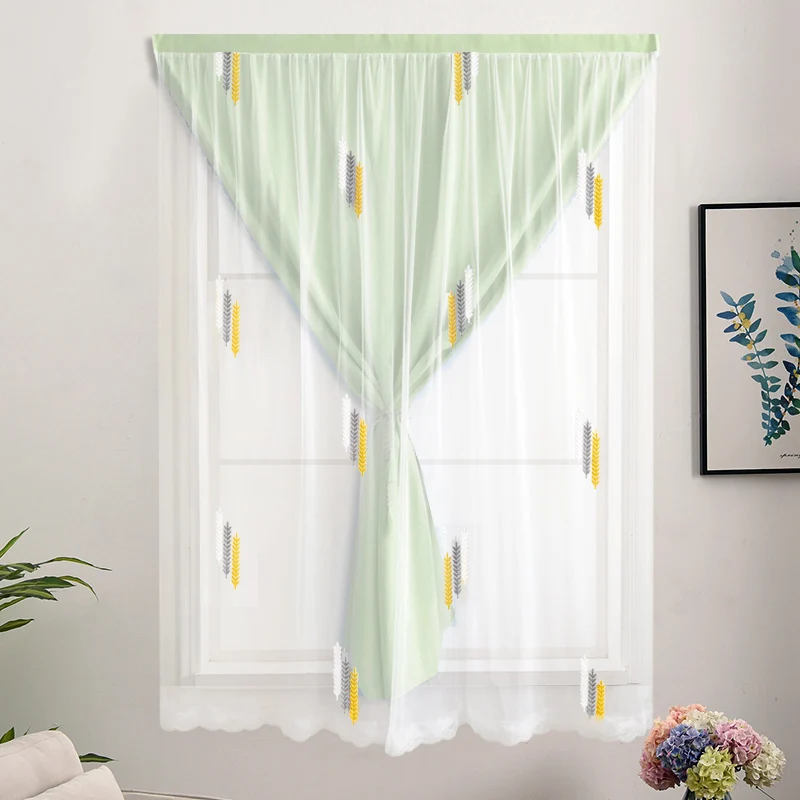 Punch Free Velcro Curtains Blackout Window Bedroom Living Room