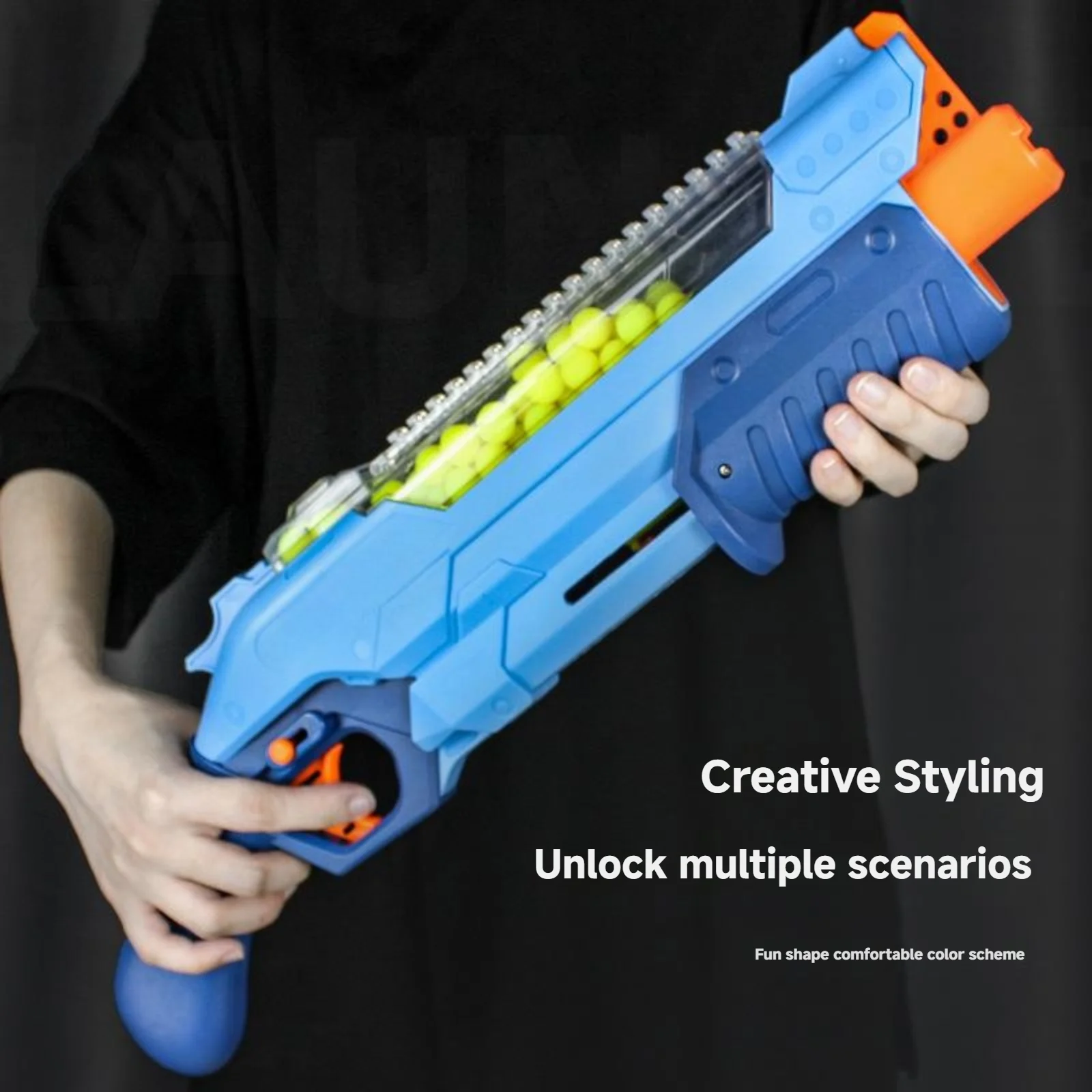 50 cm long K2 soft projectile launcher Hand pull large magazine Soft projectile gun toy model boy toy 4