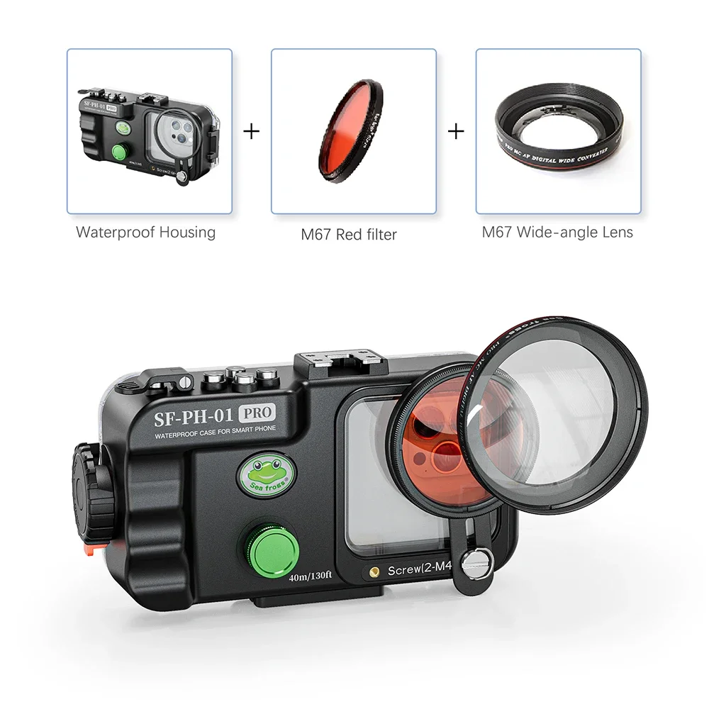 40M Diving Snorkeling Underwater Waterproof Case for Samsung S25 S24 S23 Ultra Operated Underwater Photo Video Cover For iPhone