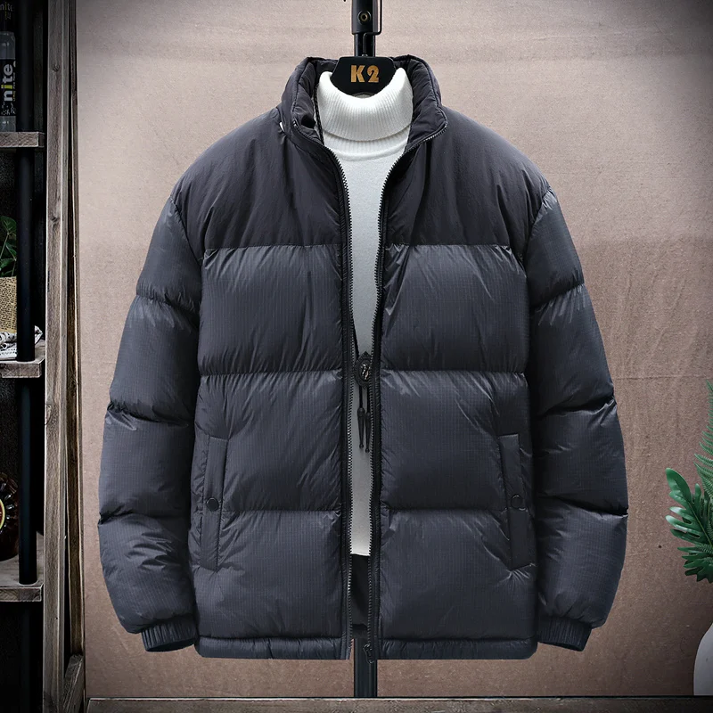 Detachable Hooded Jacket Men Winter Patchwork Coat Unisex Parkas Thick Warm Fashion Vintage Oversize Cotton-Padded Windbreaker