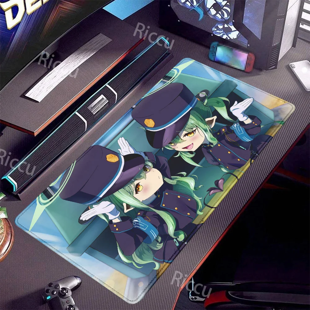Blue Archive Tachibana Twins Mauspad Beliebte große Gamer XXL-Tastaturmatte Oni MouseMat 900 x 400 mm Gummi-Schreibtischunterlage GamingMousepad