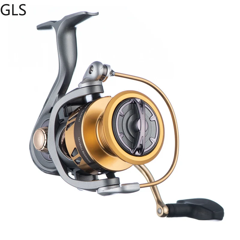 GLS Brand New 1000-5000 Series Gear Ratio 5.1:1/5.5:1 Fishing Reel Rubber  Grip Spinning Wheel Fishing Accessories