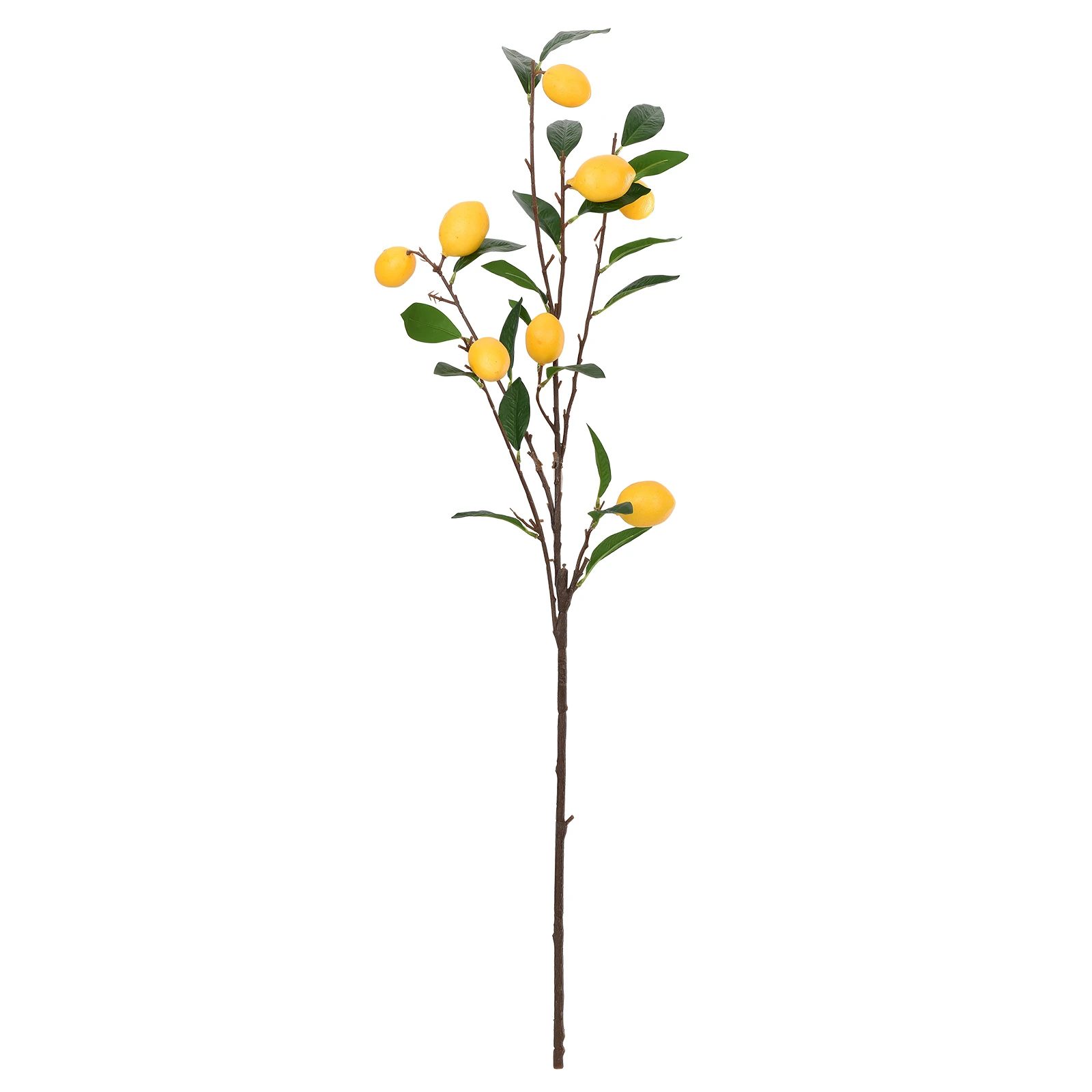 Artificial Lemon Fruit Branch with Green Leaves Fake Plants Fruit Props