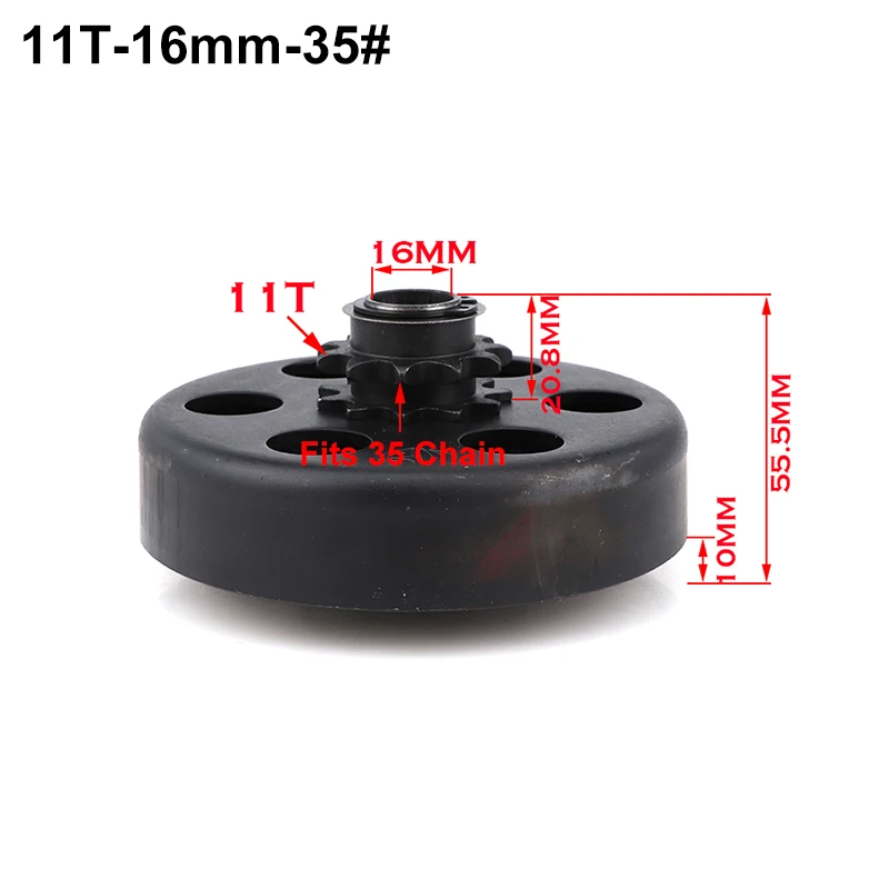 10T 11T 12T 13T Zahn 420/428/35 # Kette 16/19/20 mm passend für Kart-Kupplung 168/170CC Motorgetriebe-Kettenrad – Detail 6
