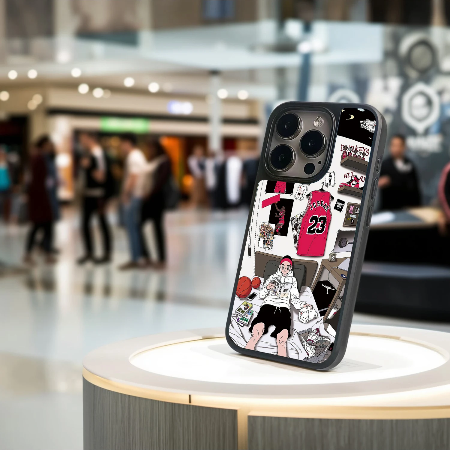 Luxury Anti-Drop Basketball Design Phone Case - Sports Wall Painting Style