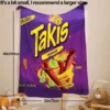 1PC Vibrant Takis Chili Pattern Soft Flannel Blanket Ultra Cozy Bed Sofa Travel Throw Blanket Perfect Birthday Gift 1
