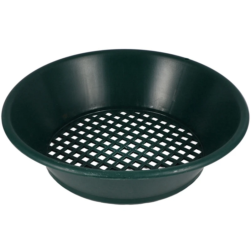 

1Pc Green Gold Pan Sifting Classifier Mesh Screen Mining Sifter Metal Detecting Tool Panning Classifier 34X34x10cm