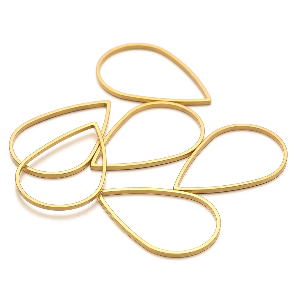 20/50pcs 스테인레스 스틸 워터 드롭 모양의 커넥터 쥬얼리 귀걸이 목걸이에 대한 펜던트의 매력 액세서리 만들기 도매