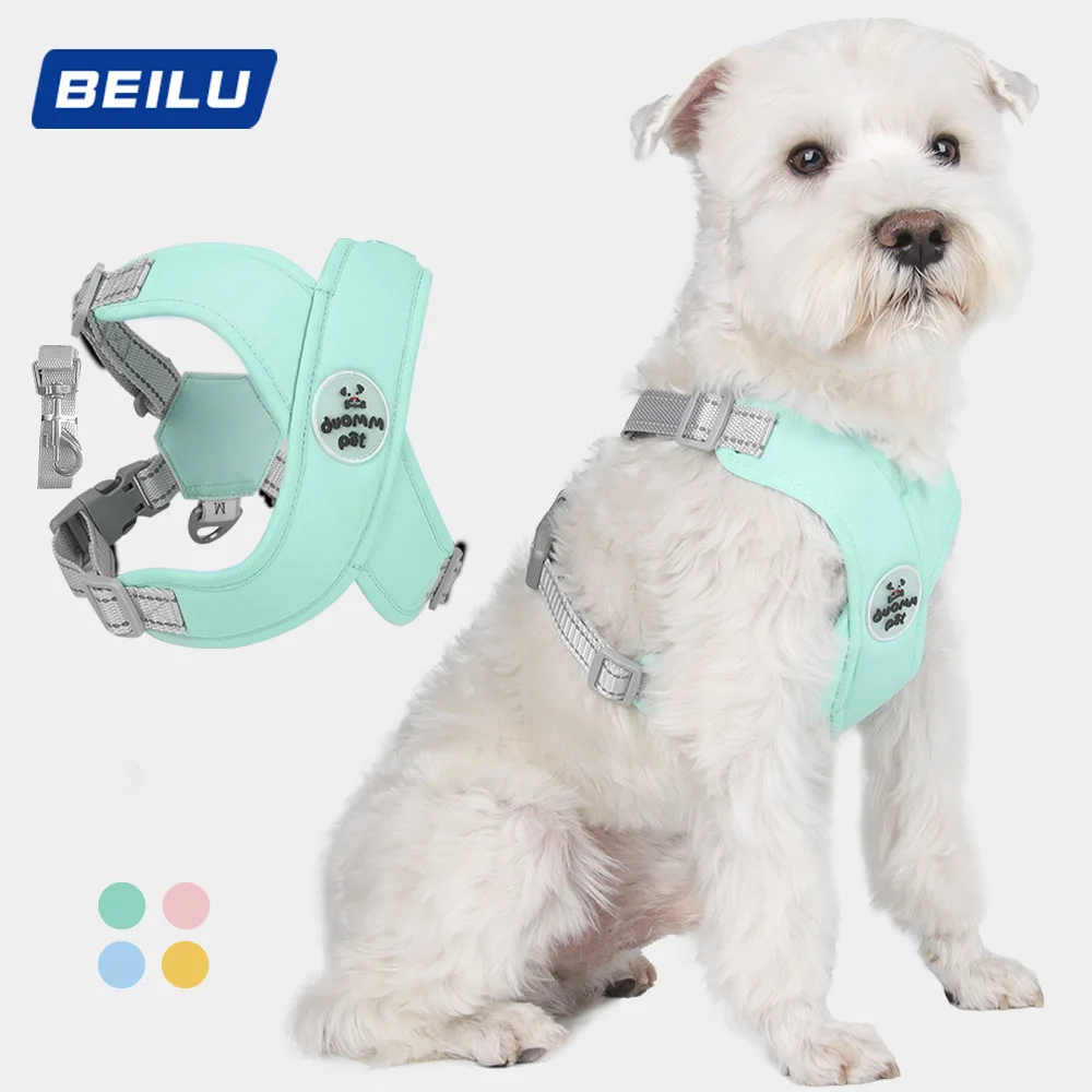 

New Reflective Pet Dog Harness Small Dog Vest Chest Strap Dog Leash Pet Supplies Wholesale Accessories
