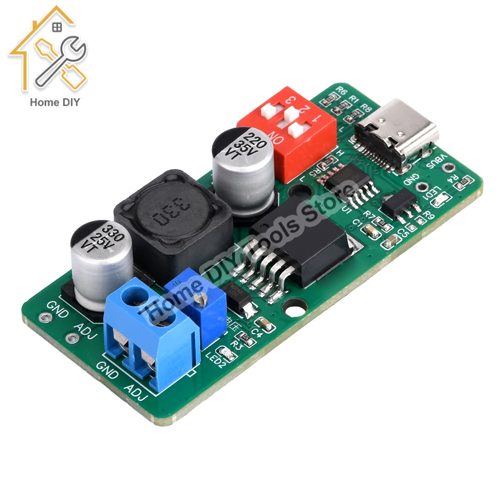 

DC1.8-18V 100 Вт PD Быстрая зарядка-приманка Триггер Регулируемый модуль контроллера источника питания Тип-C Адаптер платы быстрой зарядки