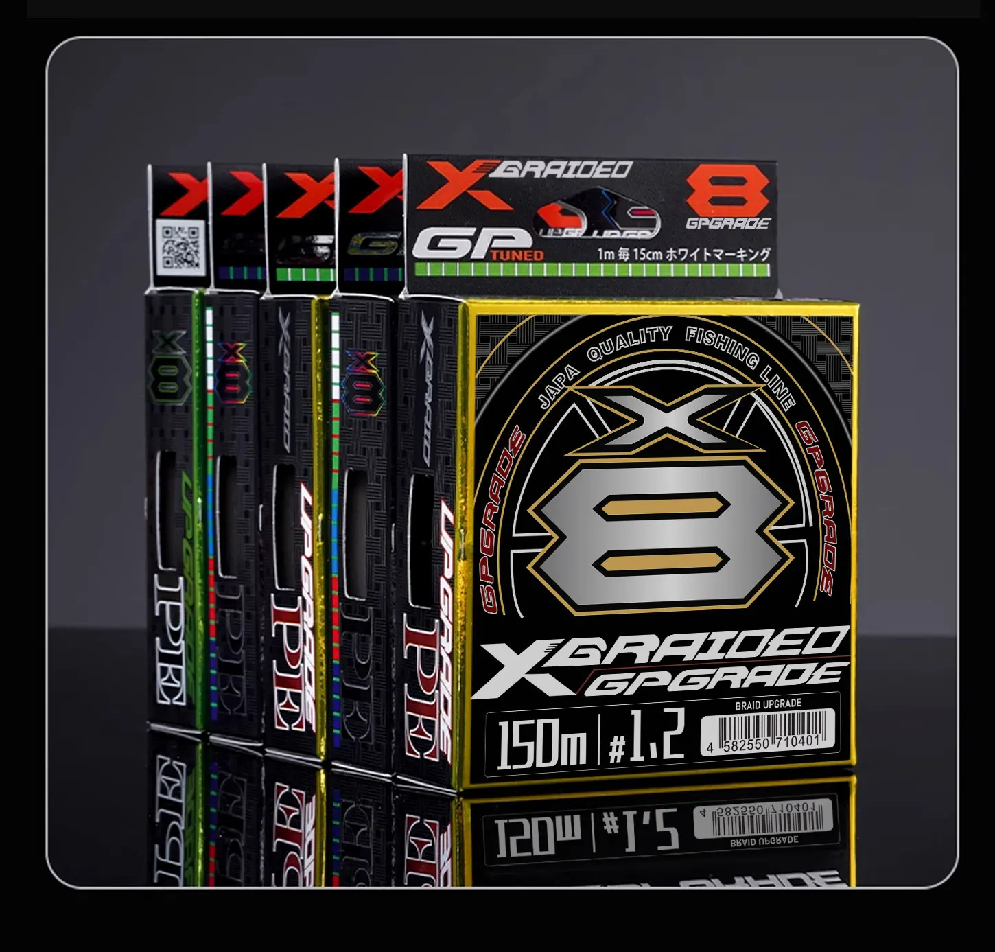 Original Japan YGK X-BRAID Upgrade X8 Super Starke Salzwasser-Angelschnur 150/200M 8/16 Stränge Multifilament Mehrfarbige PE-Schnur – Detail 18
