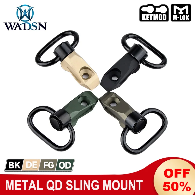 

WADSN QD Angled Sling Mount SI Metal Slings Adapter For M-LOK Keymod Base Tactical Quick Release Buckle Accessories