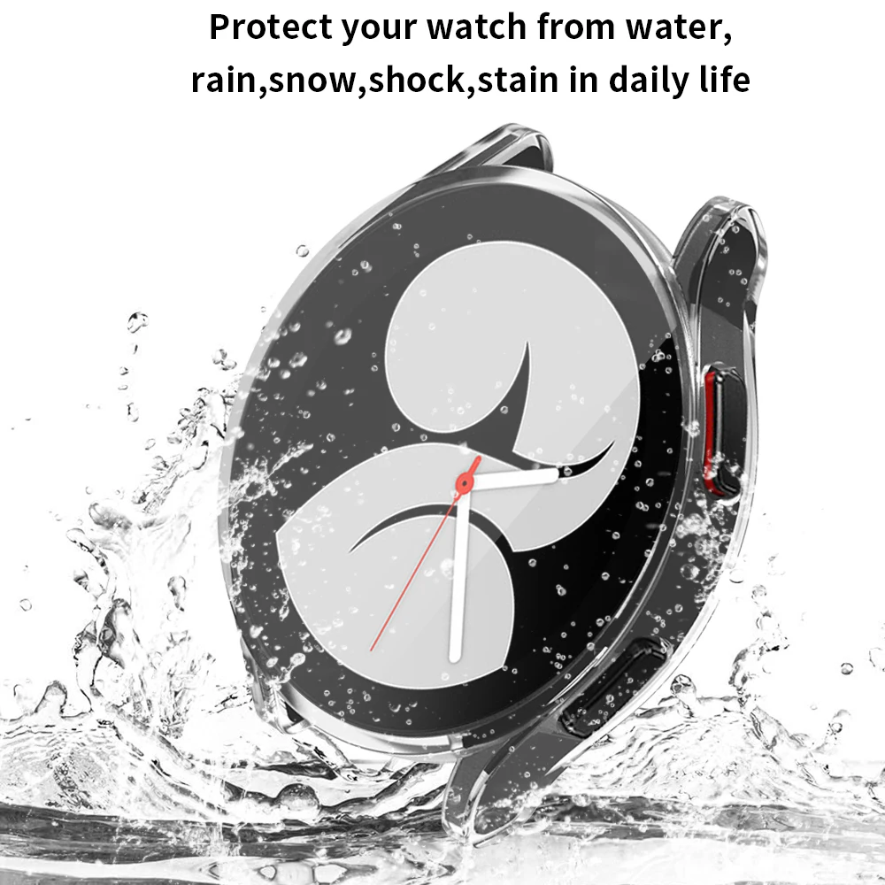 Watch Case for Samsung Galaxy Watch 4/5 40mm 44mm Screen Protector TPU All-Around Bumper Protective Cover for Watch 6 40mm 44mm