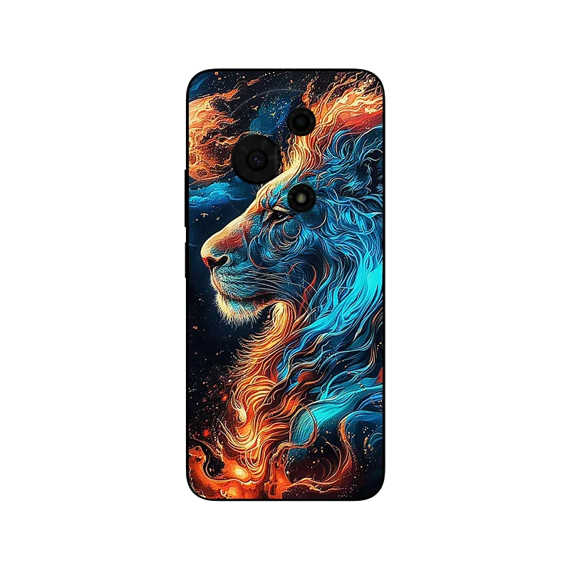 Floral Wolf Soft Silicone Phone Cover
