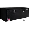 1702510 Black Steel Truck Tool Box With Aluminum Diamond Tread Door, 18 x 18 x 48 Inch, Made In The USA, Truck Box 1