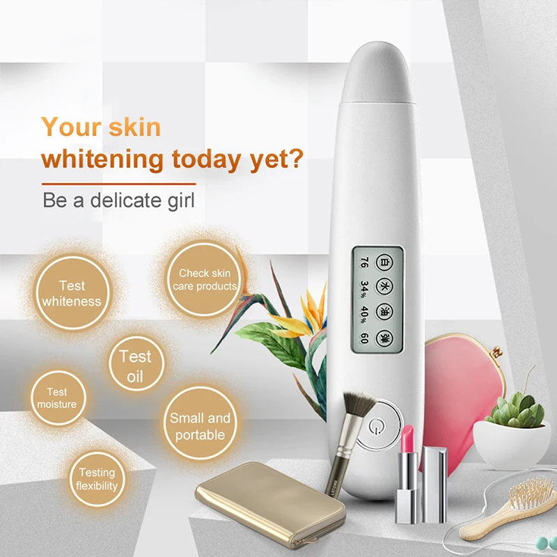 

Facial Skin Moisture Detector Pen Multifunctional with Led Instrument Display Skin Moisture Tester Skin Beauty Instrument Tool