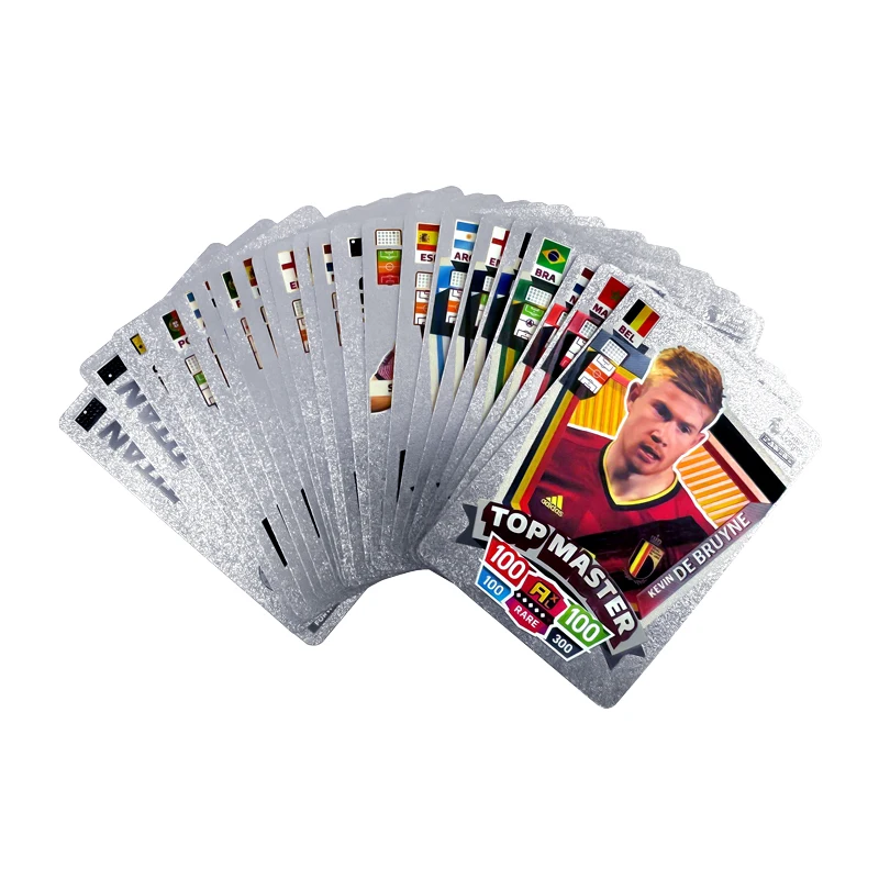 Football Trading Cards 27-55Pcs Ballsuperstar Colour Card Star Limited Edition Signature Series Children's Fan Gift Pack
