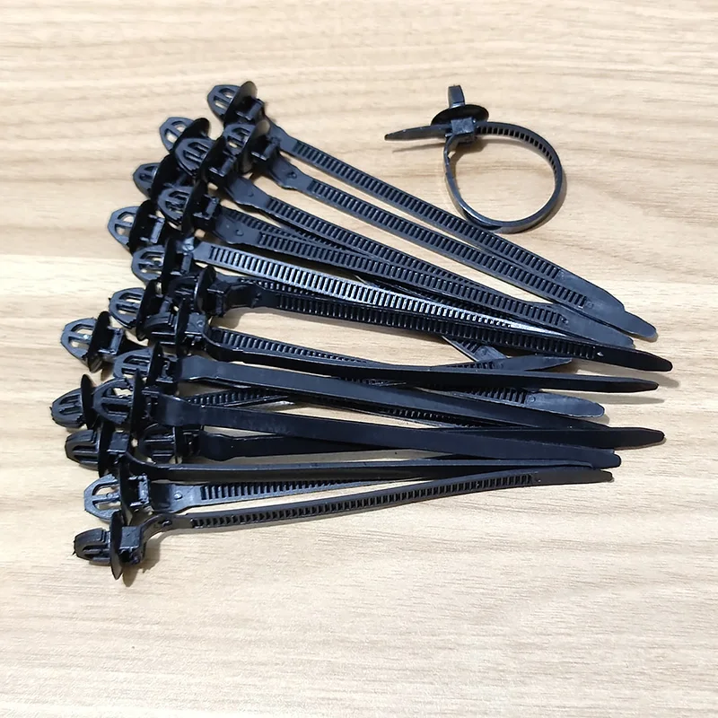 Sourcing Map Clip Fermacavo In Nylon Tipo R (30 Pezzi) Per Gestione Cavi Da 3.1 Mm - Colore Nero