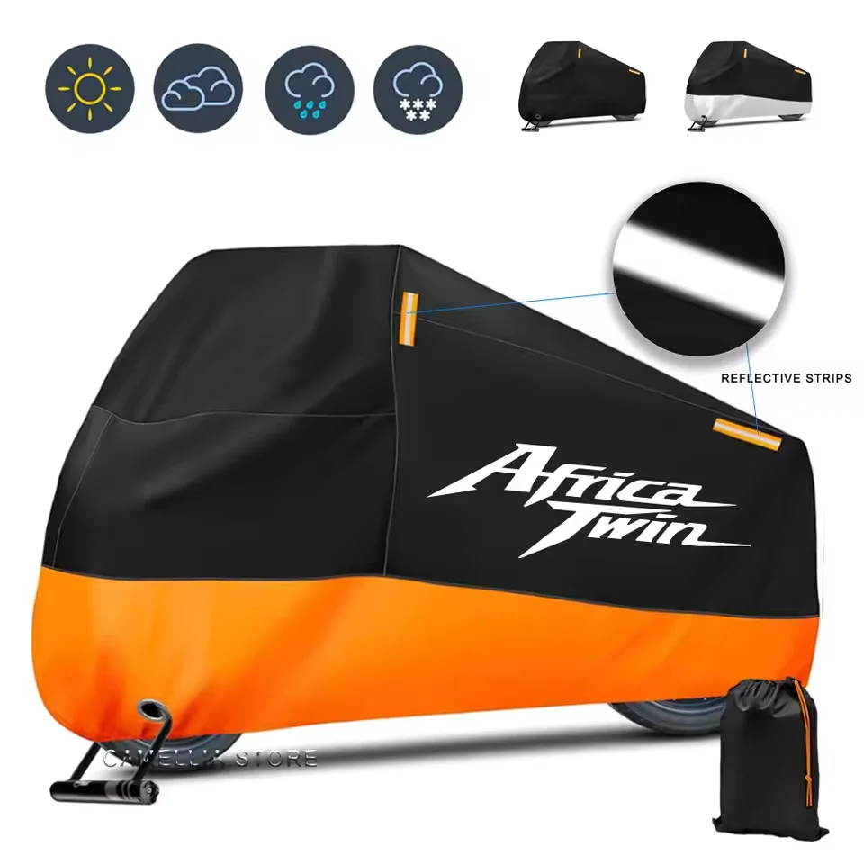 190T Motorcycle Cover Outdoor UV Protector Motorbike Scooter Cover Dustproof Rain For All Season motorcycle cover