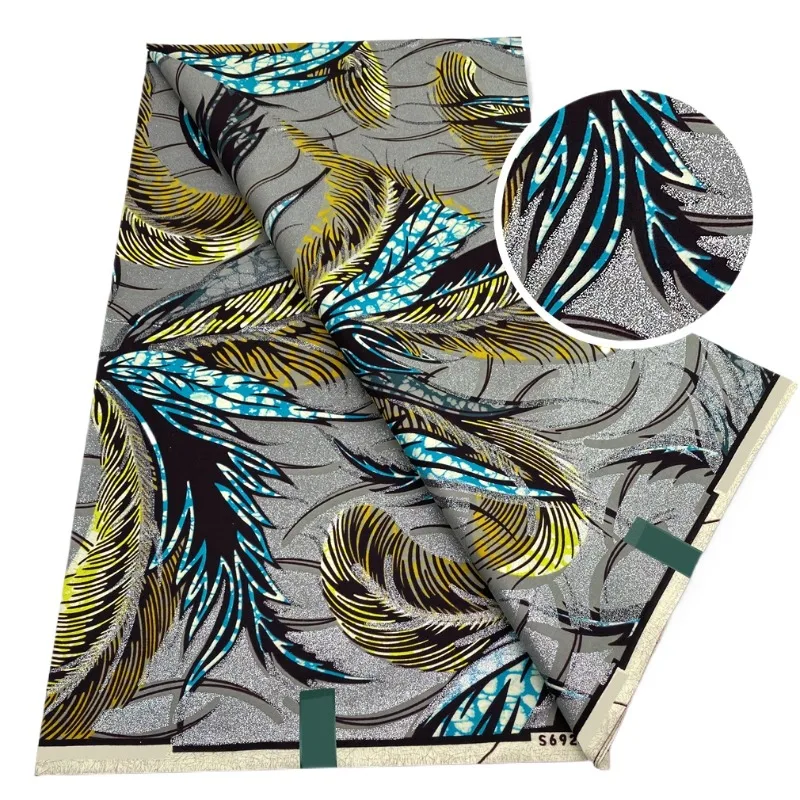 Veritable Real 100% Cotton Batik Ankara Newest African Wax Prints Fabric Guaranteed Fabric For Dress 6Yards S03 1