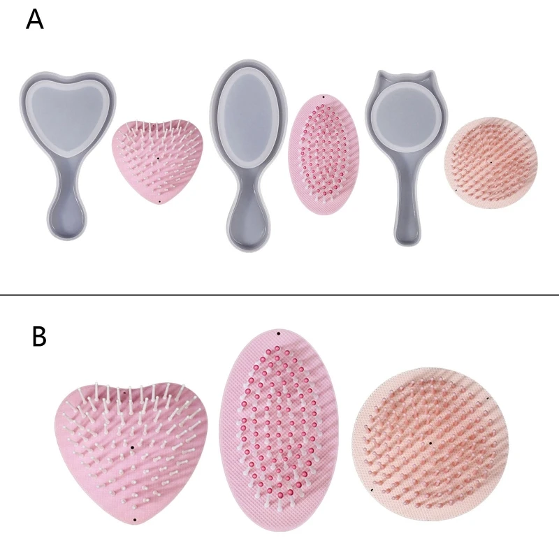 Stampo In Silicone Per Resina Epossidica A Forma Di Pettine - 3 Stili Diversi Per Creazione Gioielli E Accessori Fai Da Te