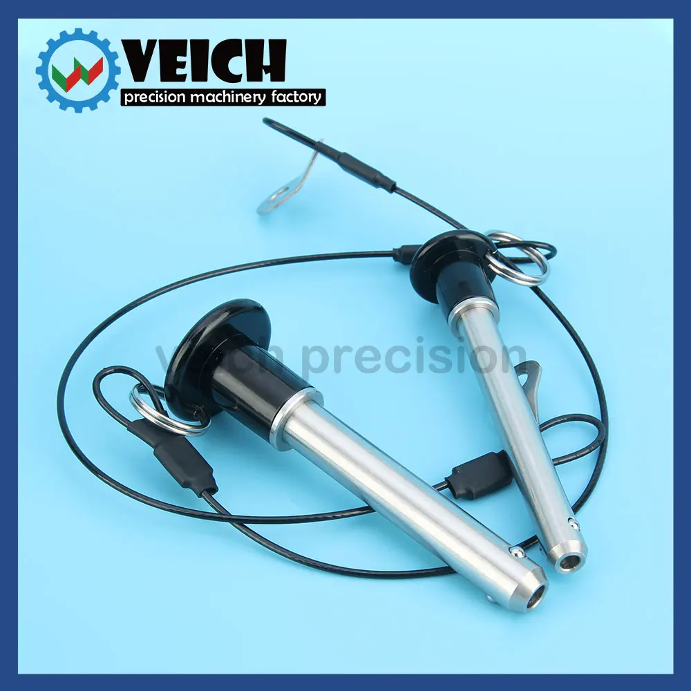 VCN011 퀵 릴리즈 핀 아연 합금 푸시 핸들 스테인리스 스틸 위치 지정 핀 볼 락 핀 (로프 포함)