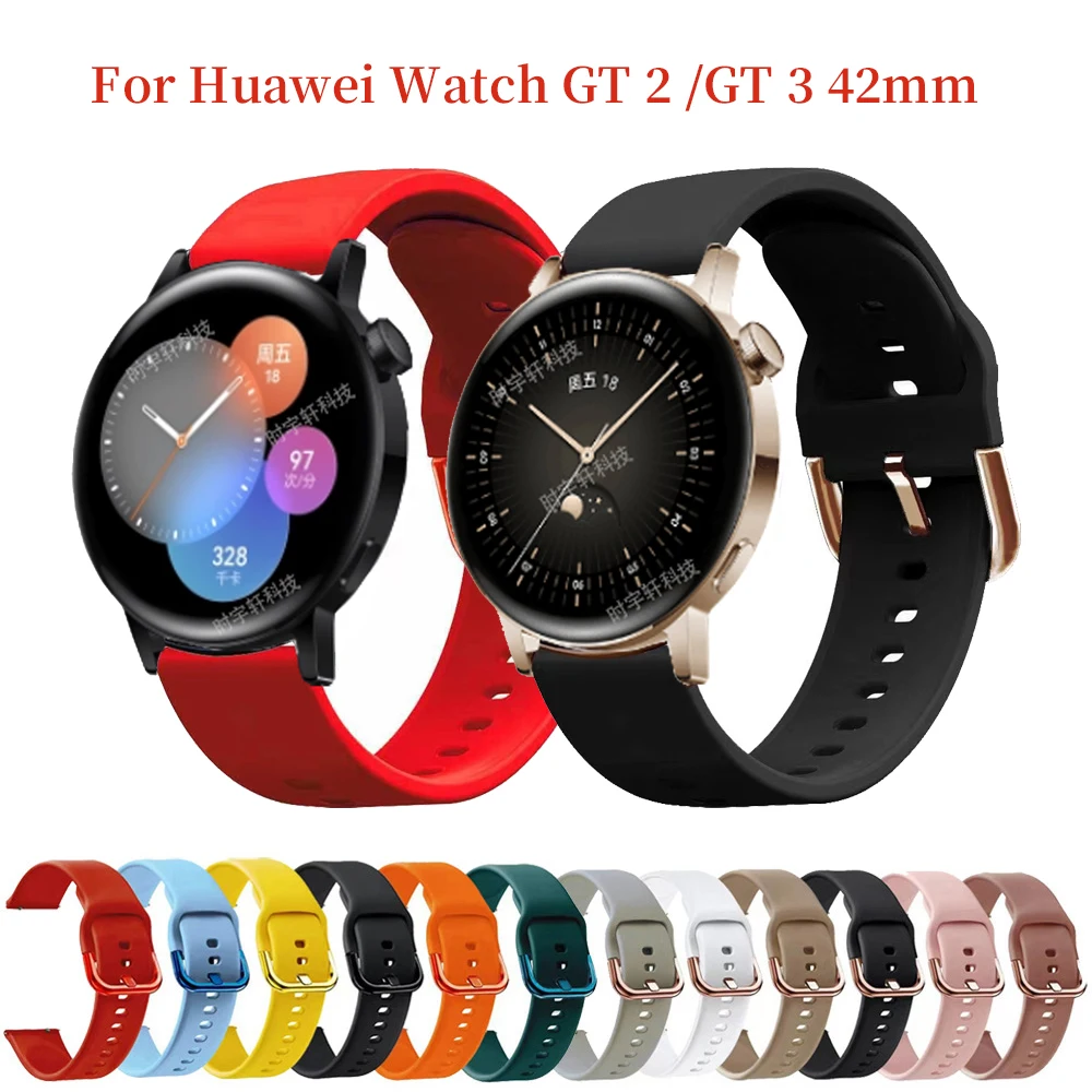 Cinturino Da 20Mm Per Huawei Watch Gt 2 Gt 3 42Mm Smartwatch Sport Bracciale In Silicone Per Huawei Gt 3 Pro 43Mm/Honor Magic 2/Es Band