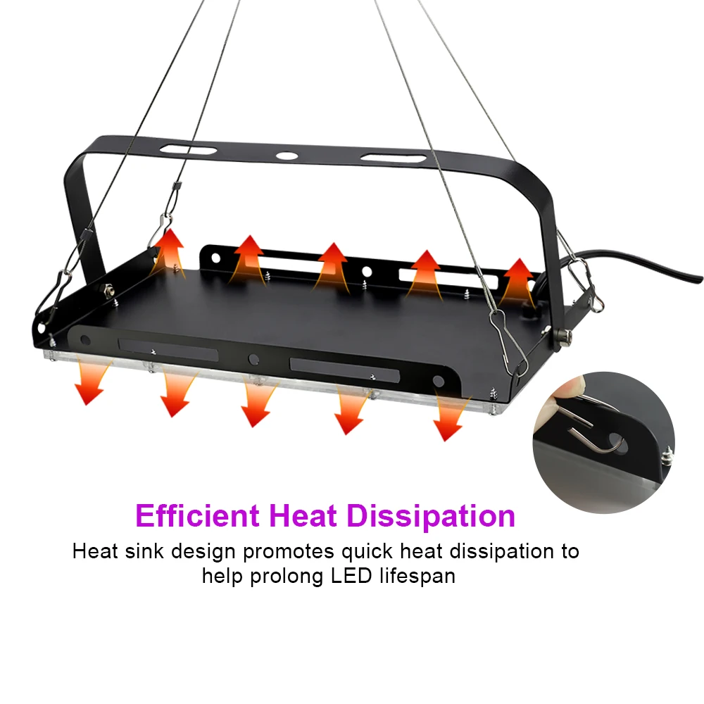 Lampe Horticole LED Spectre Complet 100W IP65 - Projecteur Croissance Plantes Intérieur Extérieur