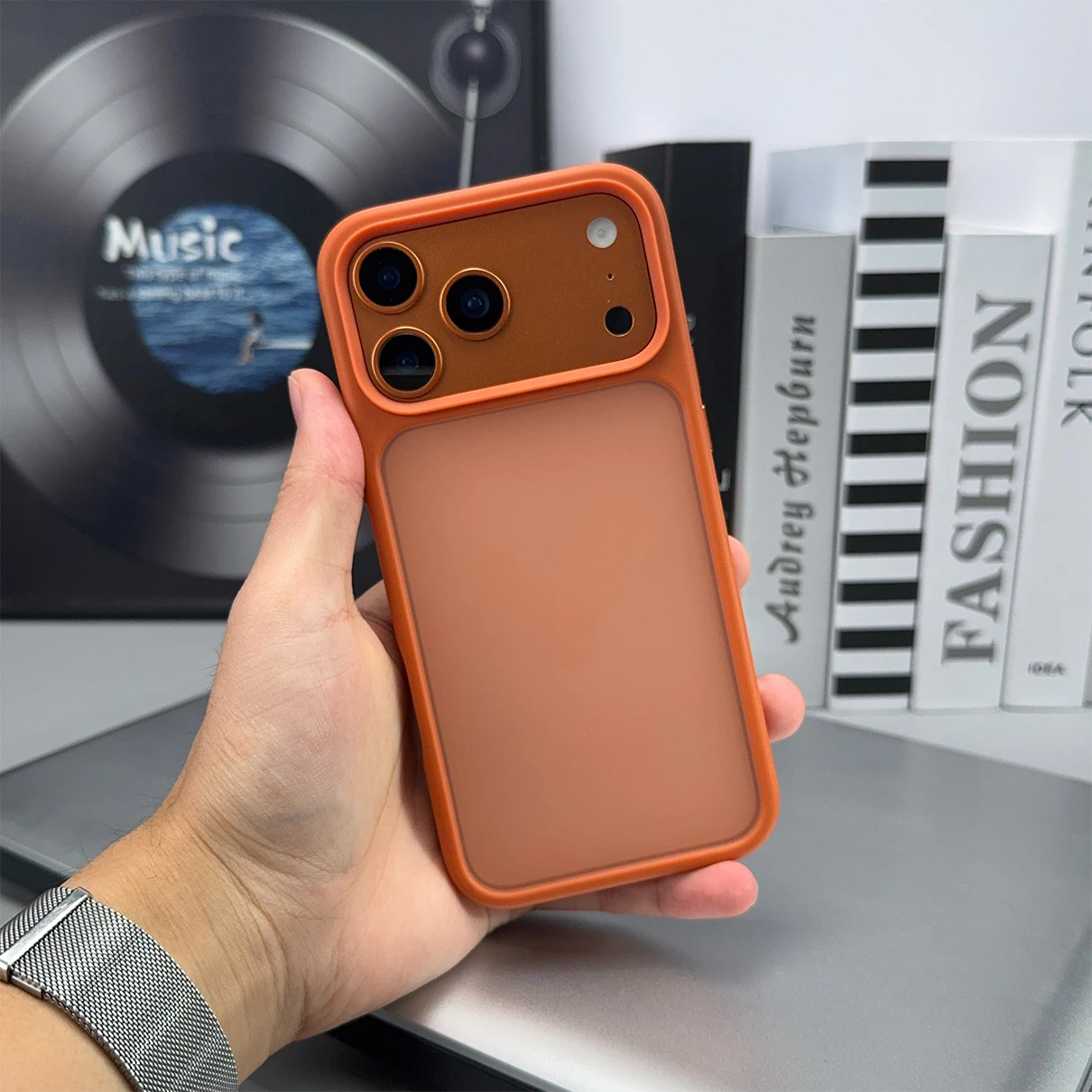 Luxury Business Translucent Shockproof Phone Case - Acrylic TPU Hybrid Armor Cover