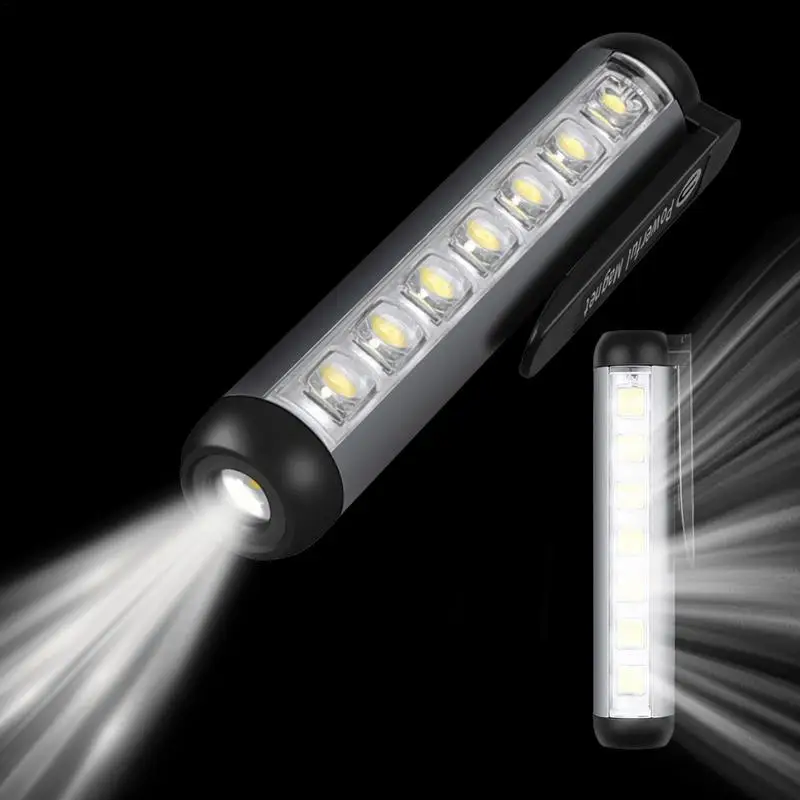 

Magnetic Flashlight Waterproof Magnetic Pocket Flashlight Pen Multi-Function Working Light For Reading Camping Hiking Fishing