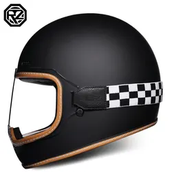 Motorcycle Helmets Retro Helmets Men's Four Seasons Cruise Motorcycle Full Helmets Summer