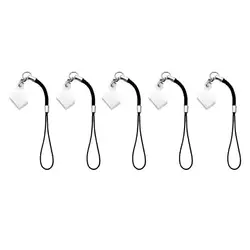 5 - Pack Silicone USB Drive Protective Covers with Lanyards - Soft, Elastic, and Dustproof (Clear)