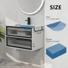 30” Floating Bathroom Vanity with Sink Combo, Modern Wall Mounted Cabient with 2 Glass Doors Drawers Storage 2