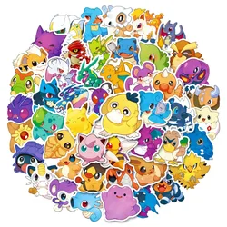 50 PCS Anime Pokemon Kawaii Pikachu Charizard Psyduck Doodle Notebook Mug Trolley Case Waterproof Stickers Toys Christmas Gift