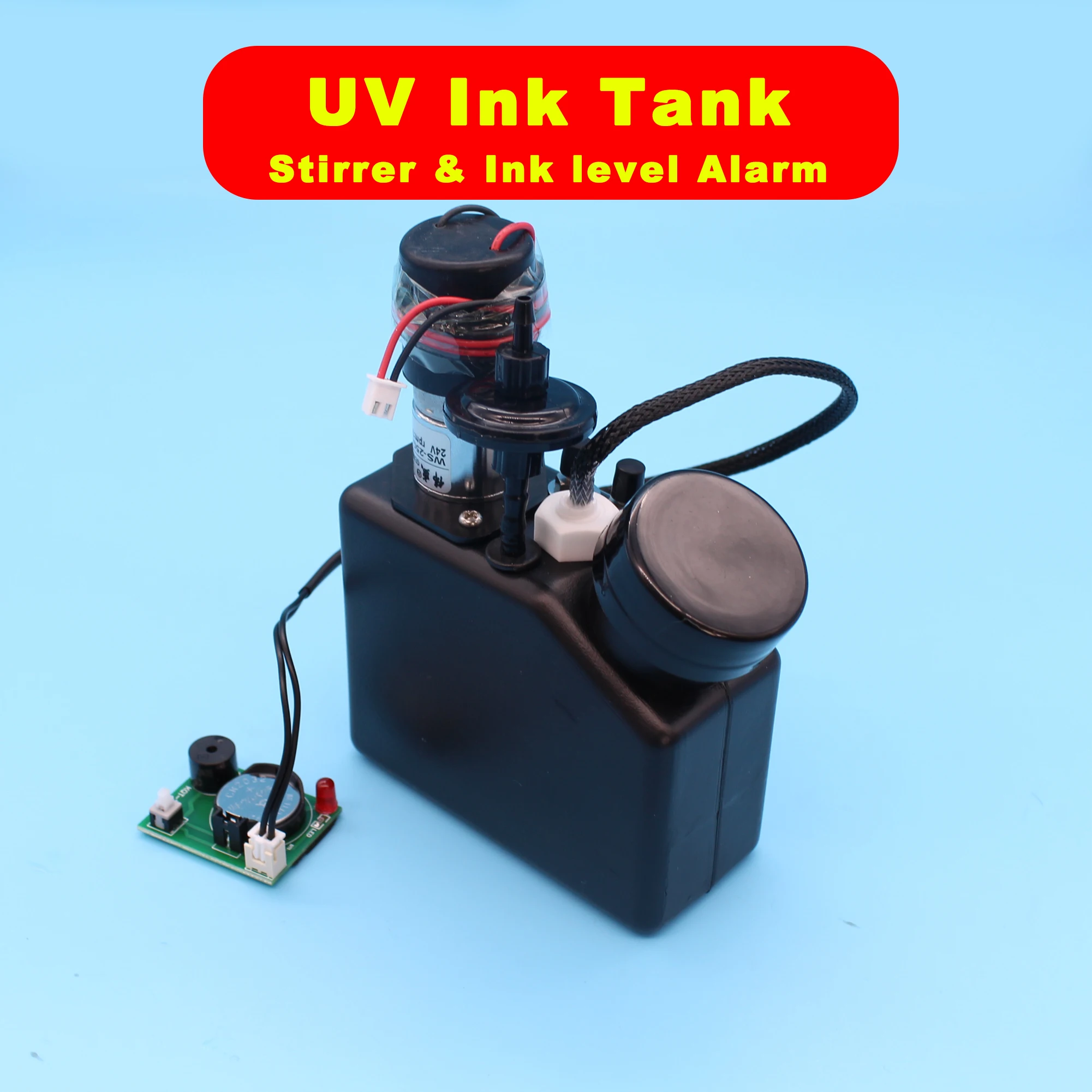 

UV Printer CISS Ink Tank White Ink tank With Stirrer Air filter Ink Level Alarm For UV DTF AB Film Ink Tank With Adaptor