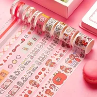 20 Rolls Boxed Kawaii Washi Tape Set, Cute Cartoon DIY Masking Tape, Grid Sticky Note Paper for Scrapbooking & Journaling 2