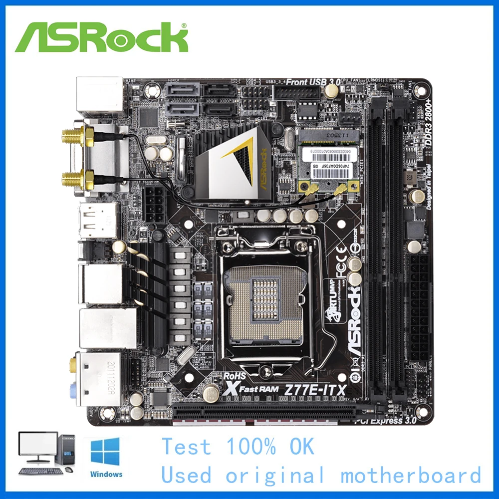 Mini-Itx Itx Per Scheda Madre Asrock Z77E-Itx Lga 1155 Per Intel Z77 Ddr3 Scheda Madre Desktop Usata Usb3.0 Sata 3