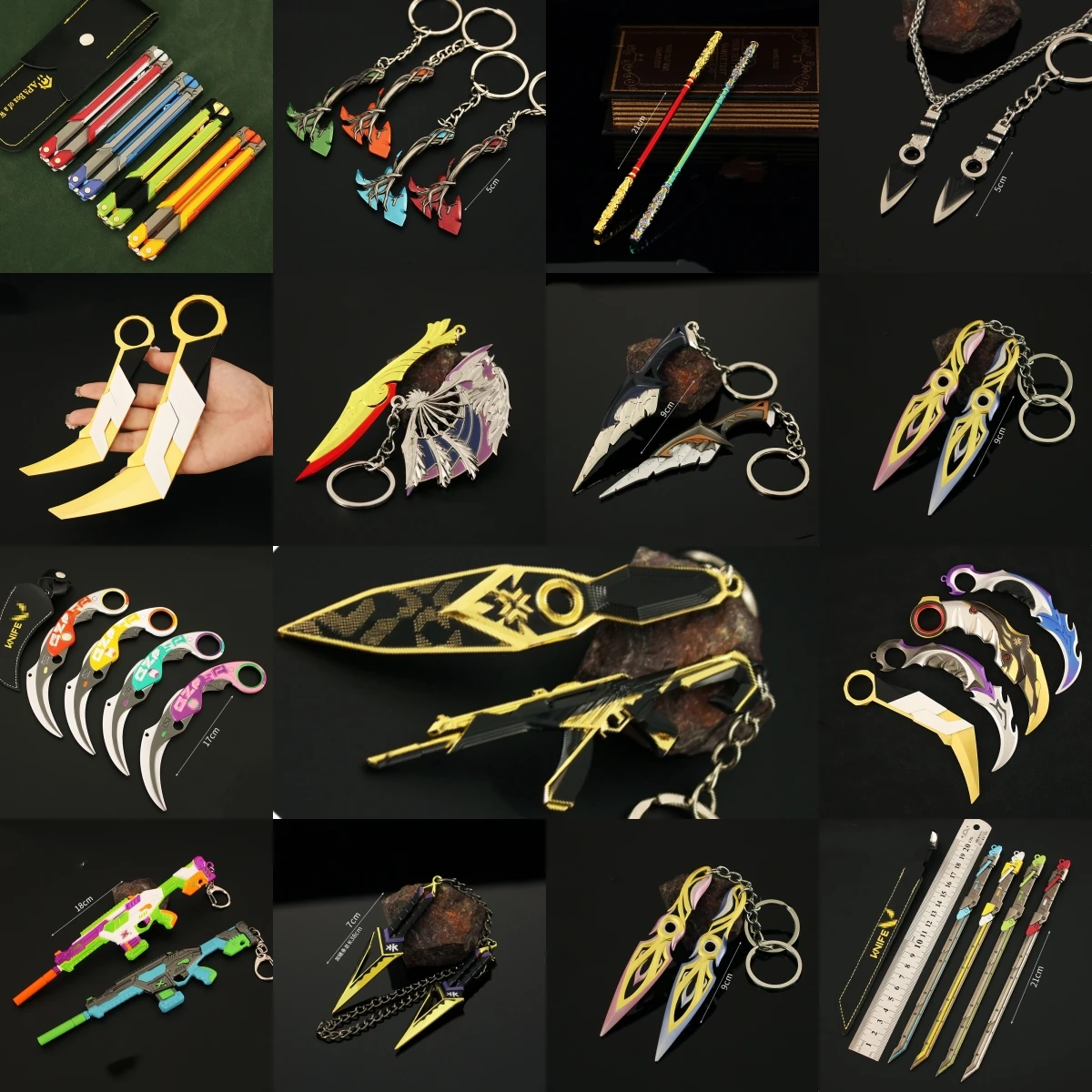 

200 Styles Valorant Game Peripherals Weapon Model Melee Reaver 2.0 Karambit Knife Metal Samurai Sword Cosplay Gift Toy for Boys